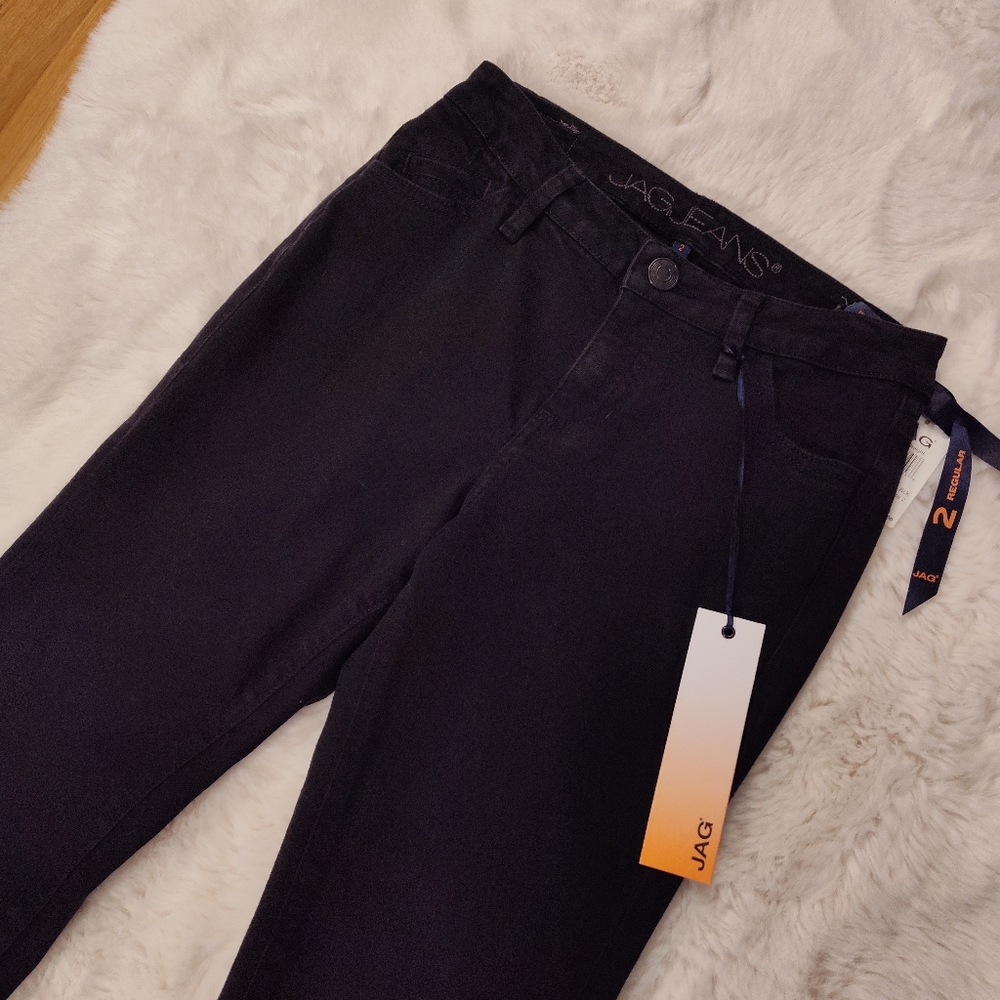 Jag Jeans 'Portia' Black Straight Denim Jeans Size 2